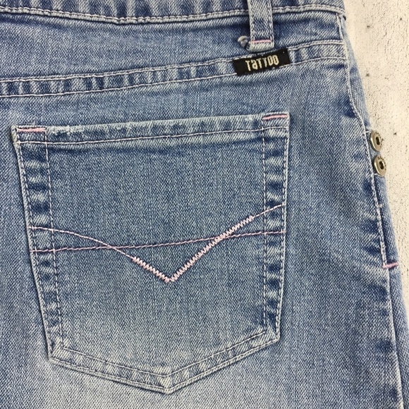 Tattoo Denim Mini Skirt Rough Edge - Picture 2 of 7